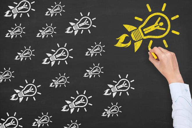 pizarra con ideas de liderazgo