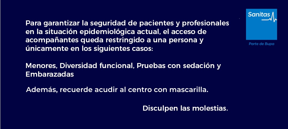Aviso COVID centros médicos