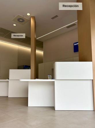 Recepción del Centro Médico Sanitas Málaga