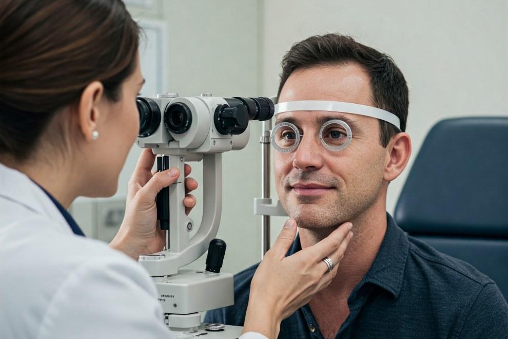 revisión ocular persona con diabetes