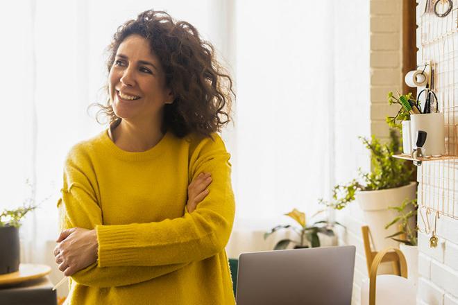 mujer con reducción de pecho