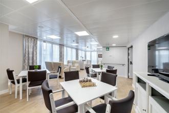 Residencia de mayores Rambla Catalunya salón de actividades